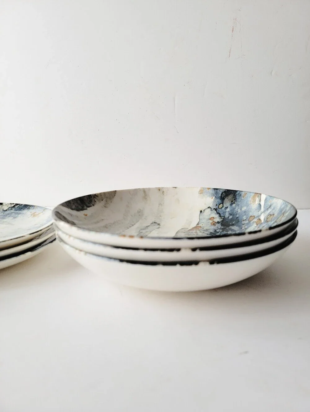 Intesa IHM4 Va Au Lave Vaiselle Porcelain Dinner Pasta Bowls Salad Plates Set